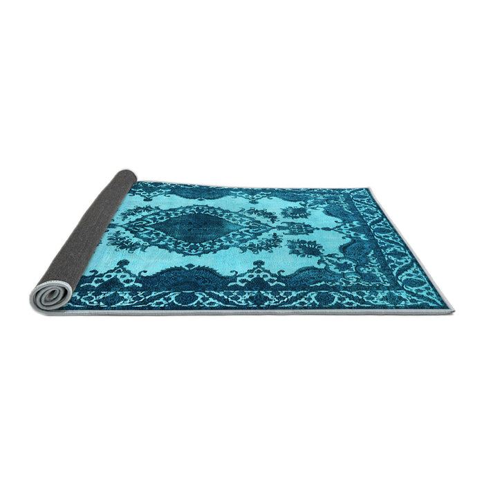 Sideview of Oriental Light Blue Industrial Rug, urb2227lblu