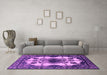 Machine Washable Oriental Pink Industrial Rug in a Living Room, wshurb2227pnk