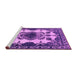 Sideview of Machine Washable Oriental Pink Industrial Rug, wshurb2227pnk