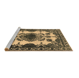 Sideview of Machine Washable Oriental Brown Industrial Rug, wshurb2227brn