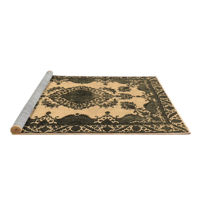 Sideview of Machine Washable Oriental Brown Industrial Rug, wshurb2227brn