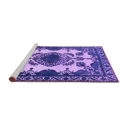 Sideview of Machine Washable Oriental Purple Industrial Area Rugs, wshurb2227pur