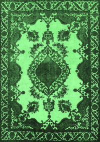 Oriental Emerald Green Industrial Rug, urb2227emgrn