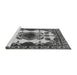 Sideview of Machine Washable Oriental Gray Industrial Rug, wshurb2227gry