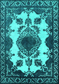 Oriental Turquoise Industrial Rug, urb2227turq