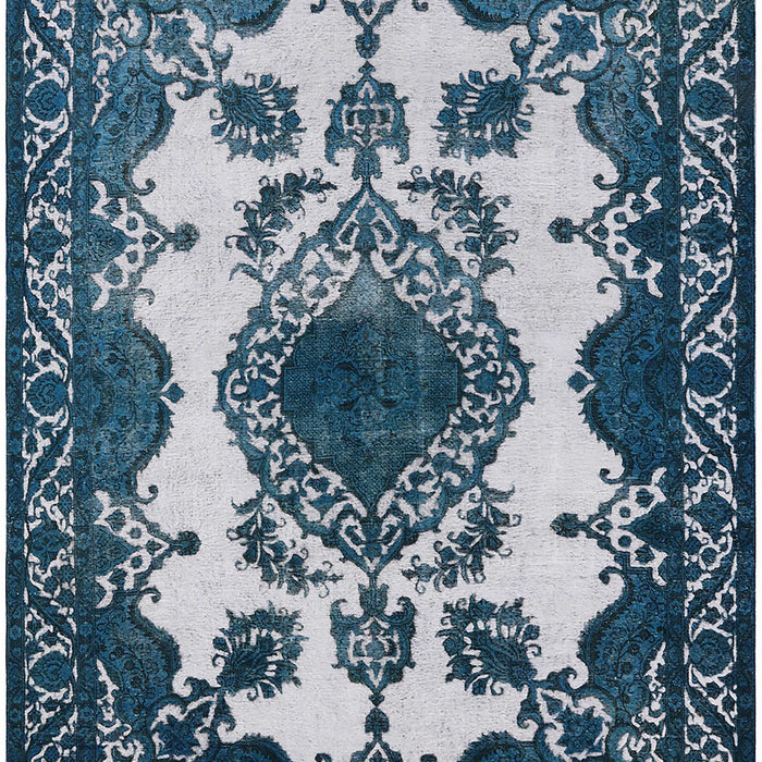 Mid-Century Modern Blue Gray Oriental Rug, urb2227