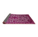 Sideview of Mid-Century Modern Pink Oriental Rug, urb2228