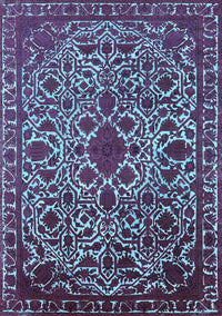 Oriental Light Blue Industrial Rug, urb2228lblu