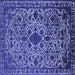 Square Oriental Blue Industrial Rug, urb2228blu