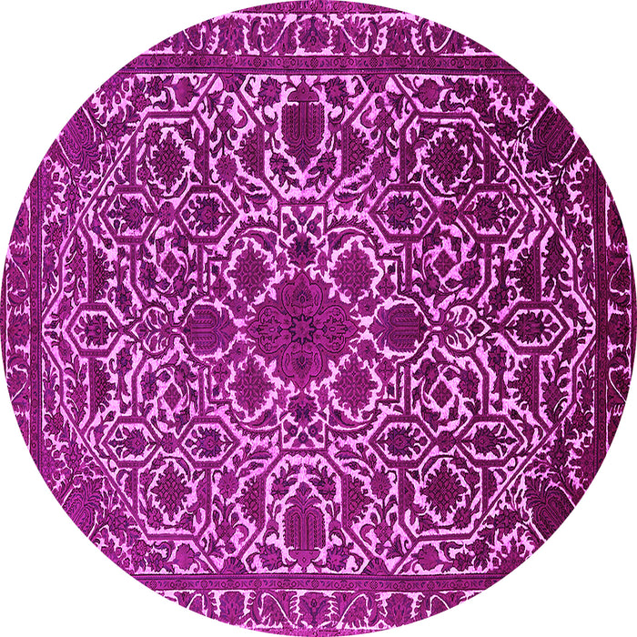 Round Oriental Pink Industrial Rug, urb2228pnk