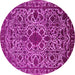 Round Oriental Pink Industrial Rug, urb2228pnk