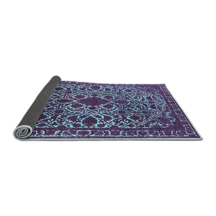 Sideview of Oriental Light Blue Industrial Rug, urb2228lblu