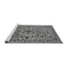 Sideview of Machine Washable Oriental Gray Industrial Rug, wshurb2228gry