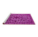 Sideview of Machine Washable Oriental Pink Industrial Rug, wshurb2228pnk