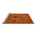 Sideview of Machine Washable Oriental Yellow Industrial Rug, wshurb2228yw