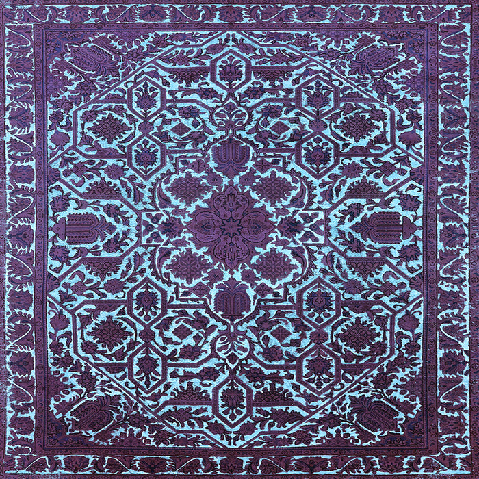 Square Oriental Light Blue Industrial Rug, urb2228lblu