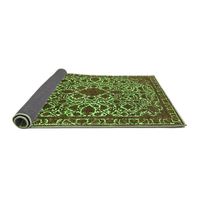 Sideview of Oriental Green Industrial Rug, urb2228grn