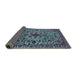 Sideview of Oriental Turquoise Industrial Rug, urb2228turq