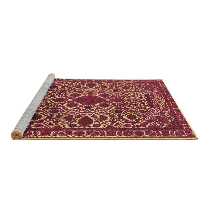 Sideview of Machine Washable Oriental Brown Industrial Rug, wshurb2228brn