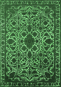 Oriental Emerald Green Industrial Rug, urb2228emgrn