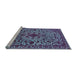 Sideview of Machine Washable Oriental Light Blue Industrial Rug, wshurb2228lblu