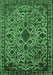 Machine Washable Oriental Emerald Green Industrial Area Rugs, wshurb2228emgrn