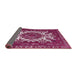 Sideview of Mid-Century Modern Pale Violet Red Pink Oriental Rug, urb2229