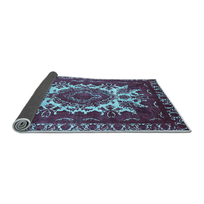 Sideview of Oriental Light Blue Industrial Rug, urb2229lblu