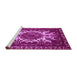 Sideview of Machine Washable Oriental Pink Industrial Rug, wshurb2229pnk