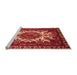 Sideview of Machine Washable Oriental Orange Industrial Area Rugs, wshurb2229org