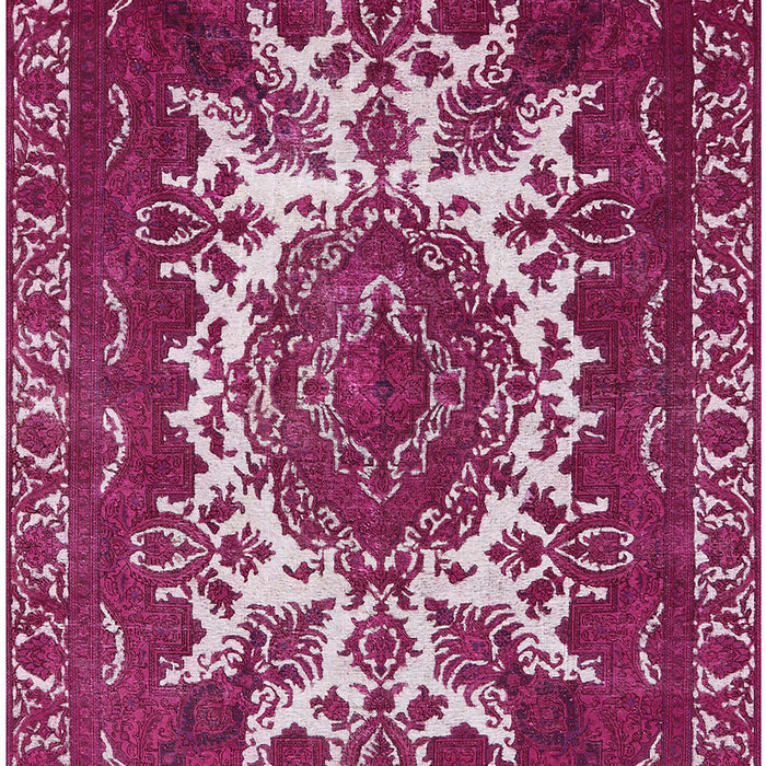 Mid-Century Modern Pale Violet Red Pink Oriental Rug, urb2229