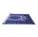 Sideview of Machine Washable Oriental Blue Industrial Rug, wshurb2229blu