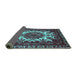 Sideview of Oriental Turquoise Industrial Rug, urb2229turq