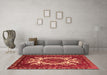 Machine Washable Oriental Orange Industrial Area Rugs in a Living Room, wshurb2229org