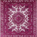 Square Machine Washable Industrial Modern Pale Violet Red Pink Rug, wshurb2229