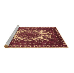 Sideview of Machine Washable Oriental Brown Industrial Rug, wshurb2229brn