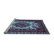 Sideview of Machine Washable Oriental Light Blue Industrial Rug, wshurb2229lblu