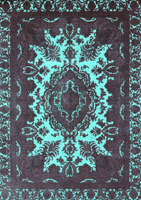 Oriental Turquoise Industrial Rug, urb2229turq