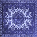 Square Oriental Blue Industrial Rug, urb2229blu