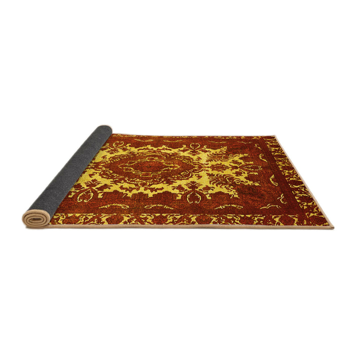 Sideview of Oriental Yellow Industrial Rug, urb2229yw