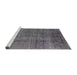 Sideview of Machine Washable Industrial Modern Dark Gray Rug, wshurb2230