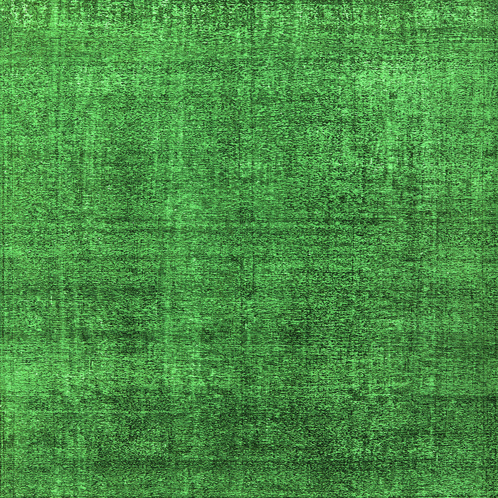 Square Machine Washable Oriental Green Industrial Area Rugs, wshurb2230grn