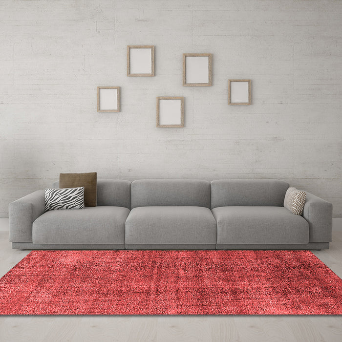 Industrial Red Washable Rugs