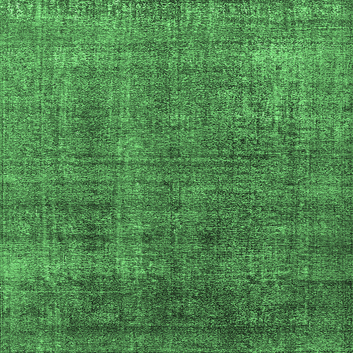 Square Machine Washable Oriental Emerald Green Industrial Area Rugs, wshurb2230emgrn
