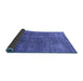 Sideview of Oriental Blue Industrial Rug, urb2230blu