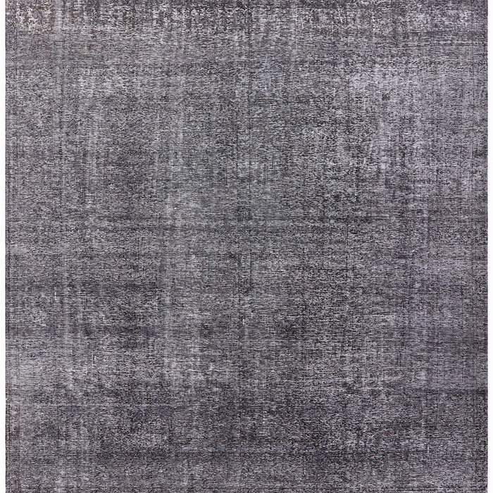 Square Mid-Century Modern Dark Gray Oriental Rug, urb2230