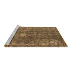 Sideview of Machine Washable Oriental Brown Industrial Rug, wshurb2231brn