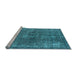 Sideview of Machine Washable Oriental Light Blue Industrial Rug, wshurb2231lblu