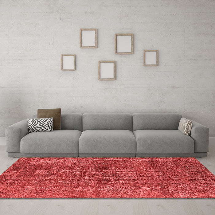 Industrial Red Washable Rugs
