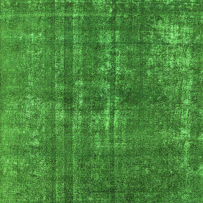 Square Machine Washable Oriental Green Industrial Area Rugs, wshurb2231grn